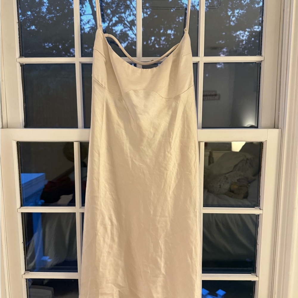 Elegant Cream Slip Dress